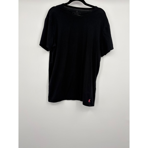 Psycho Bunny Mens Black T Shirt Tee Embroidered Bunny Logo Size M